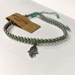 Hamsa Blue Anklet by Matr Boomie